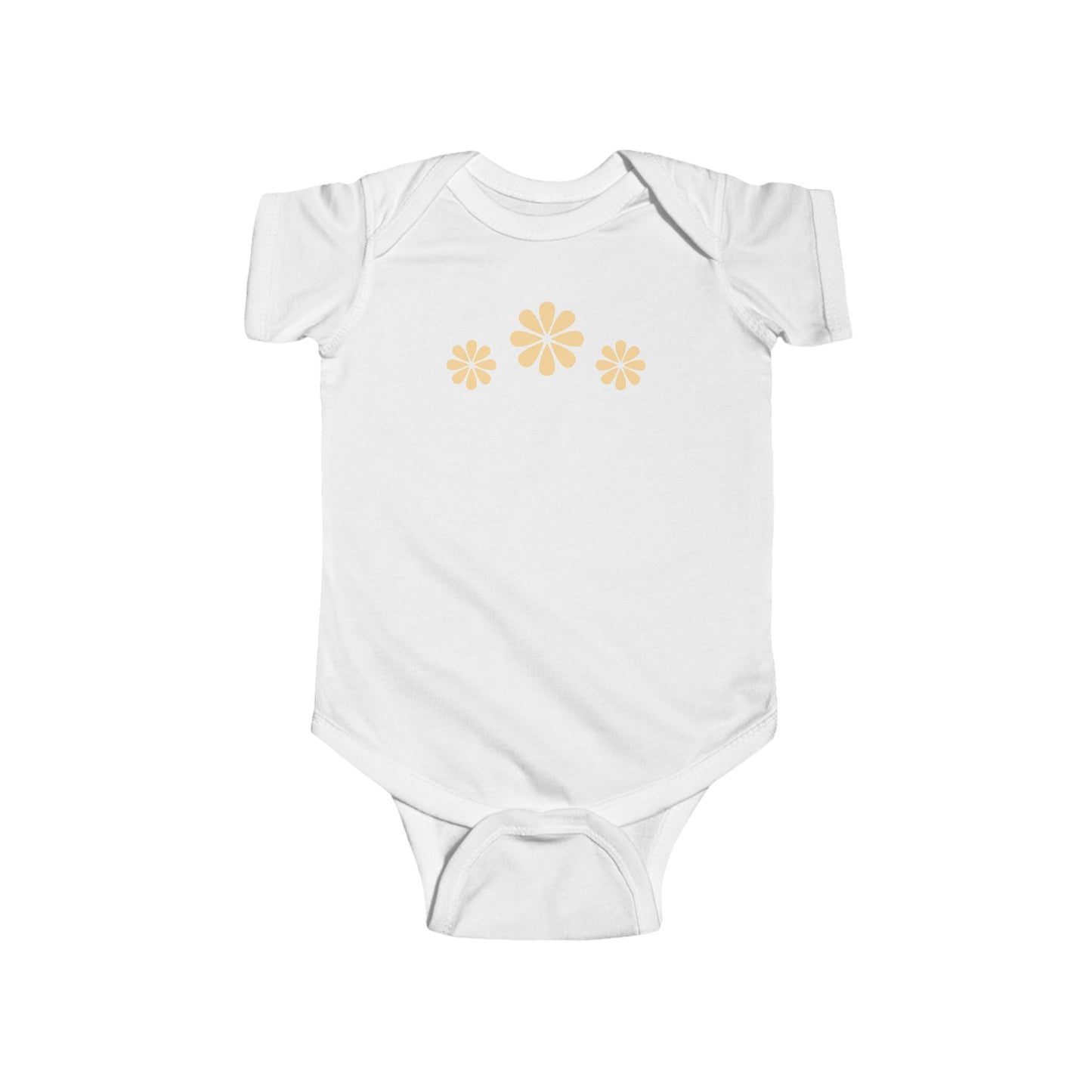 Infant Bodysuit with Yellow Floral Trio – Cute Baby Onesie